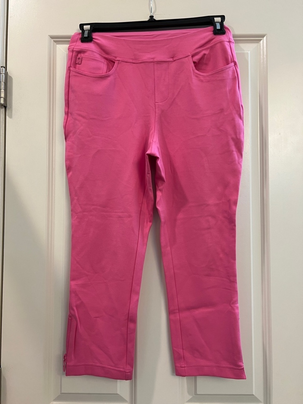 Belle by Kim Gravel Bright Pink Pull-On Stretch Leggings